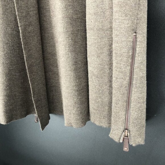 St. Tropez Women's Sleeveless Duster Cardigan S Brown Merino Wool Blend Coastal - Picture 3 of 7